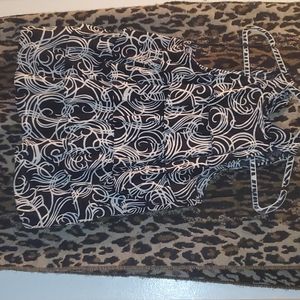 Black and white printed blouse